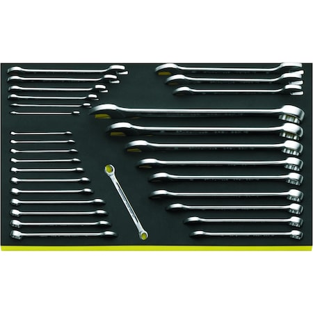 Stahlwille Tools Double open ended Wrenchs i.TCS inlay No.TCS 10+13+24/30 3/3-tray30-pcs. 96830605